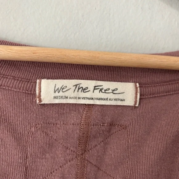 Free People We The Free Mauve Dusty Pink Asymmetrical Tunic Long Sleeve Blouse - Picture 3 of 4
